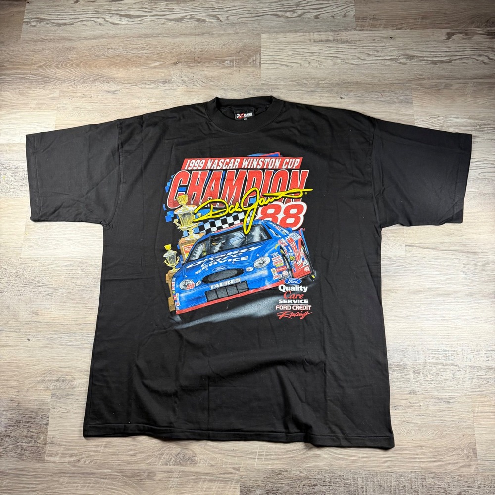 Vintage Chase Authentics Dale Jarrett 1999 NASCAR Champion T-Shirt 2XL Black #88
